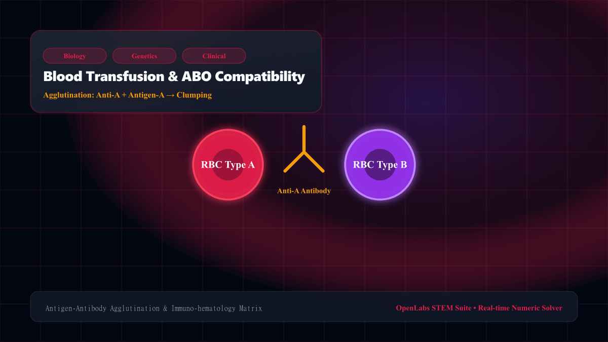 Blood Transfusion & ABO Compatibility interactive Biology simulation illustration