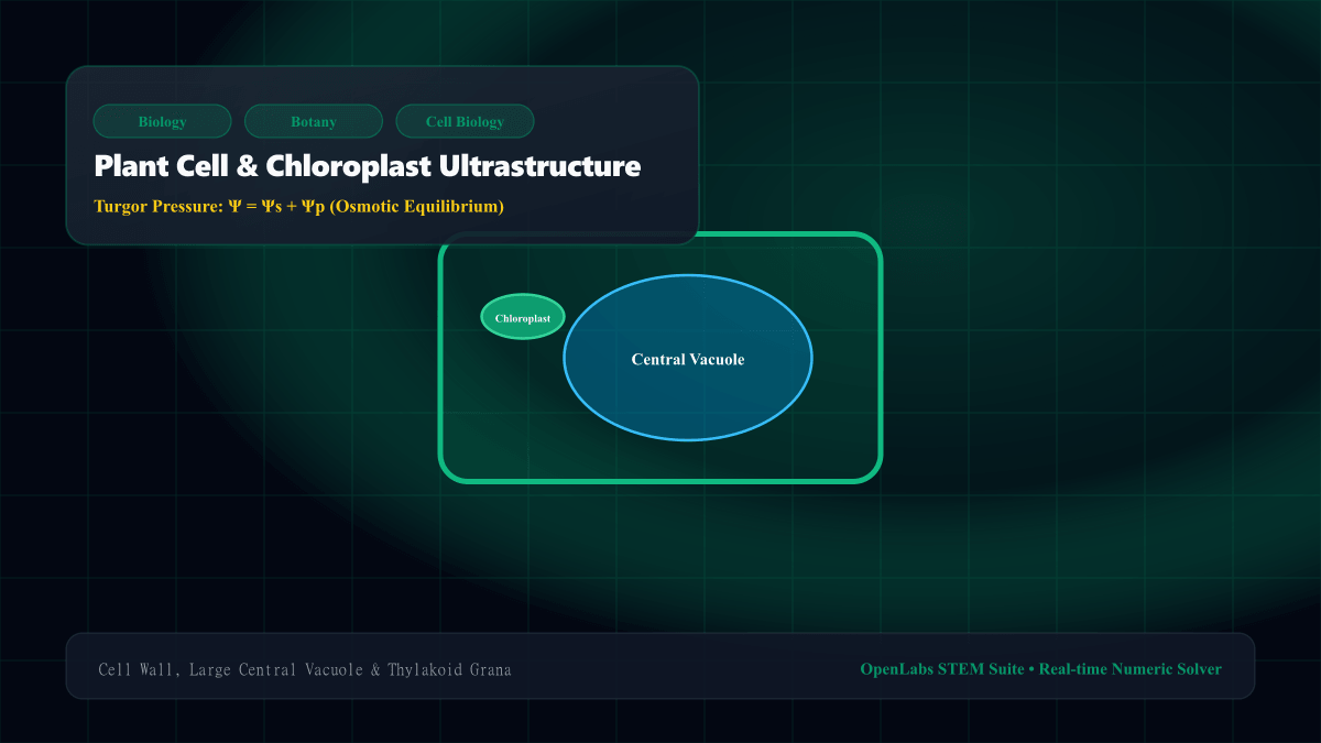 Plant Cell & Chloroplast Ultrastructure interactive Biology simulation illustration