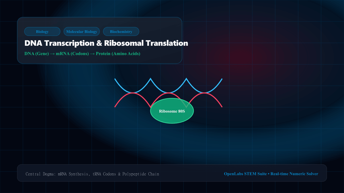 DNA Transcription & Translation Studio interactive Biology simulation illustration