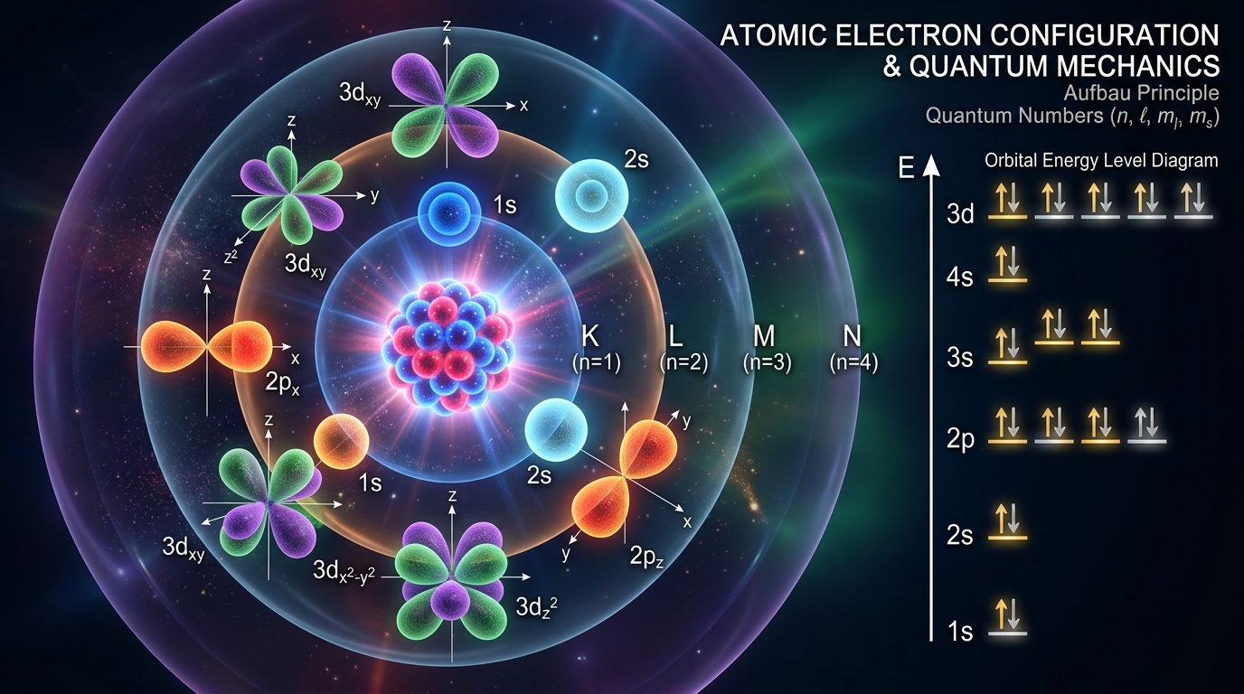 Electronic Configuration & Quantum Orbitals interactive Chemistry simulation illustration
