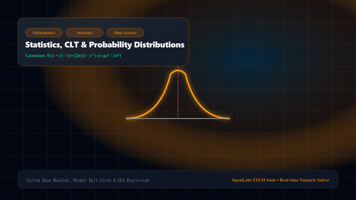 Probability, Statistics & Central Limit Theorem interactive Mathematics simulation illustration