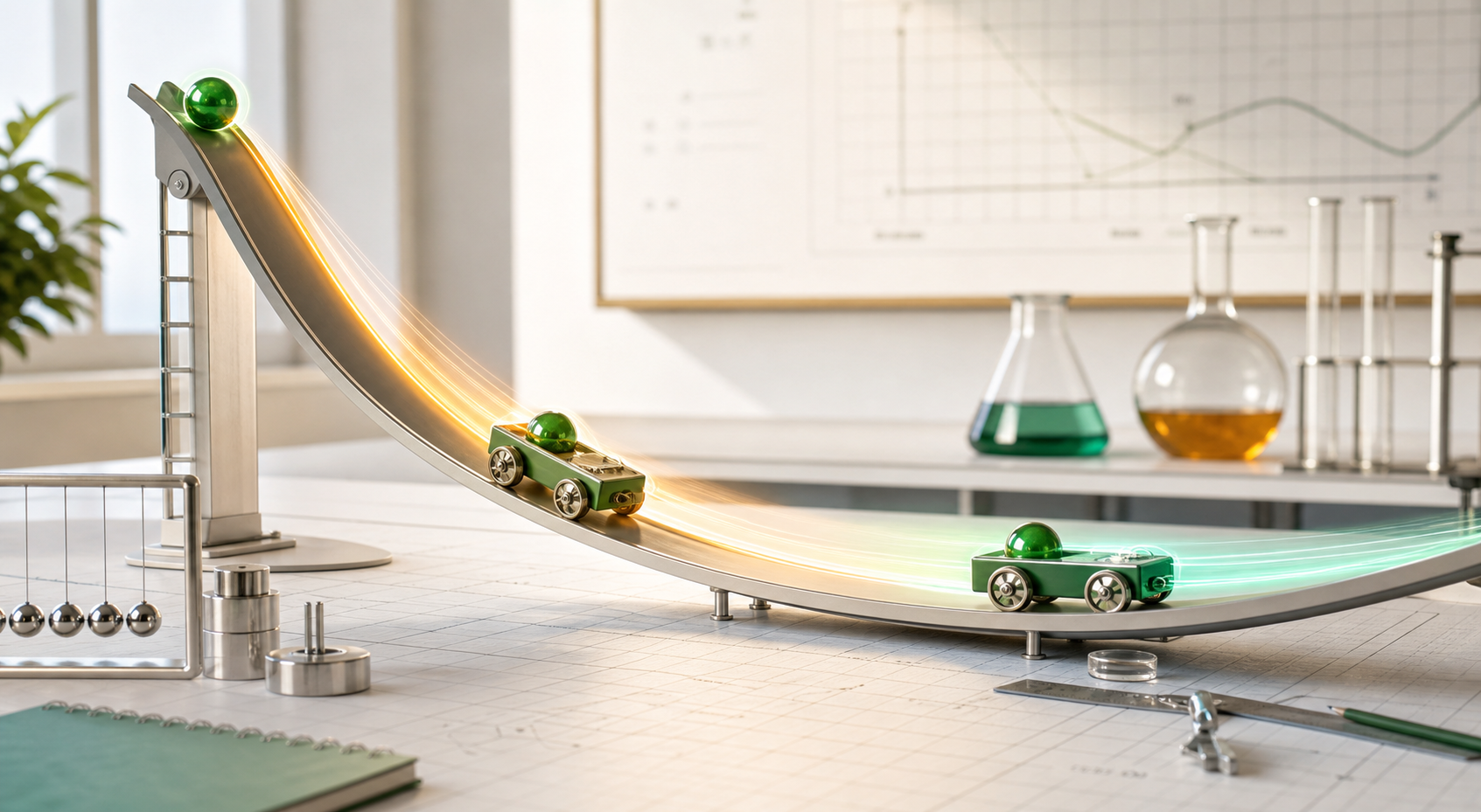 Mechanical Energy Conservation interactive Physics simulation illustration
